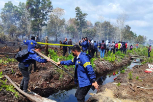 Segel Lahan Karhutla di Punggur Kecil, Polisi Selidiki Unsur Pidana