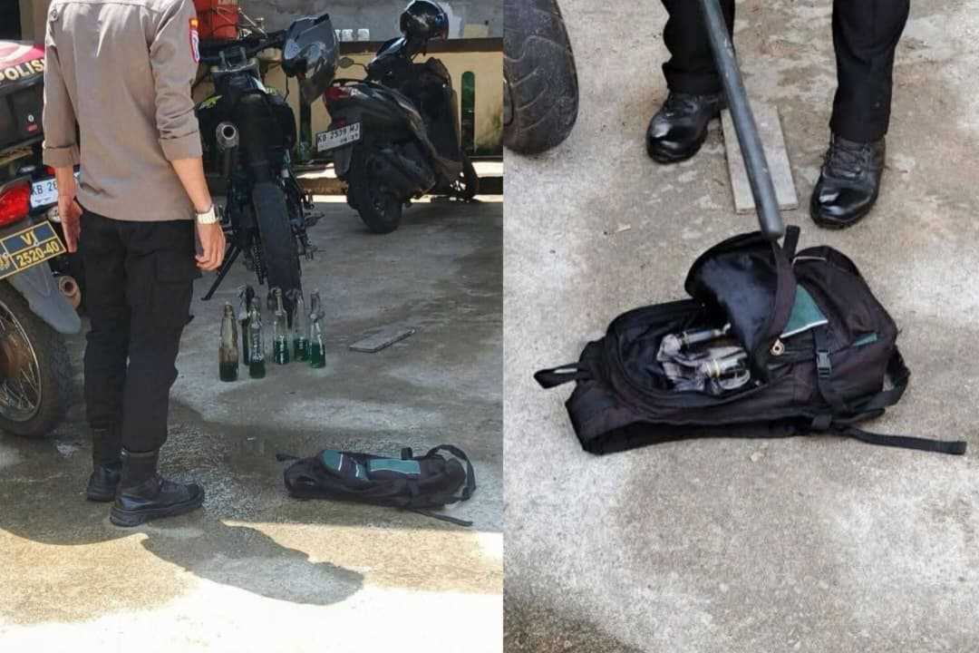 SMPN 3 Sungai Raya Dilempar Bom Molotov, Tim Inafis Polres Kubu Raya Olah TKP Cari Motif Pelaku